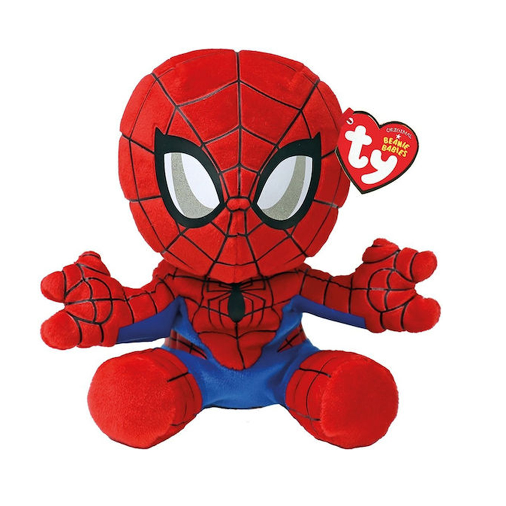 Λούτρινο Χνουδωτό Spiderman 15εκ Marvel 1607- 44007 Ty Beanie Babies AS - 114644