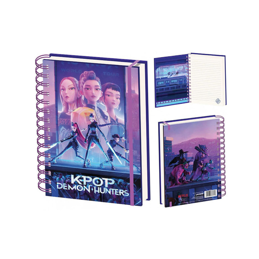 Σημειωμστάριο Σπιράλ Α5 240Φ K-Pop Demon Hunters SR2510683 Pyramid International - 113355