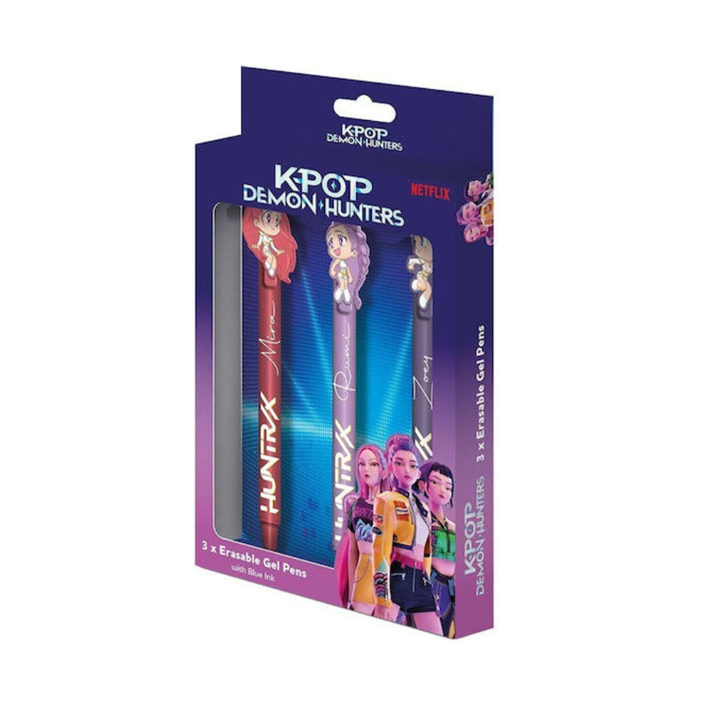 Σετ Στυλό Gel Eresable με Μπλε Μελάνι K-Pop Demon Hunters SR2510672 Pyramid International - 1
