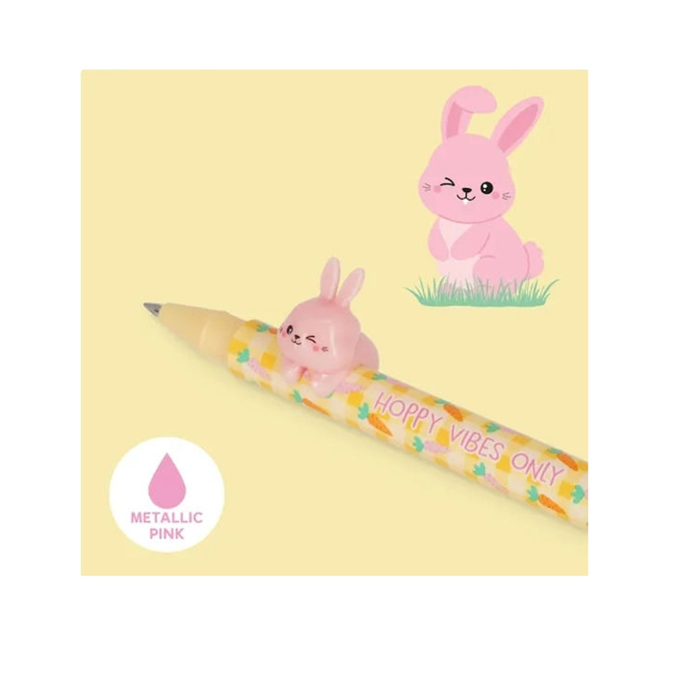 Σετ 2 Στυλό Gel με Μεταλλικό Ροζ και Μωβ Μελάνι – Lovely Friends Hoppy Easter Limited Edition CPPSET2 Legami - 1