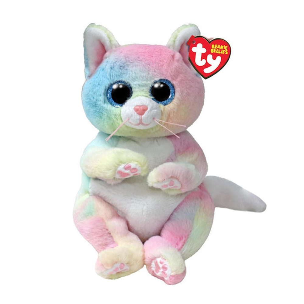 Λούτρινο Χνουδωτό Γατούλα Ουράνιο Τόξο 15εκ 1607- 41291 Ty Beanie Bellies AS - 114634