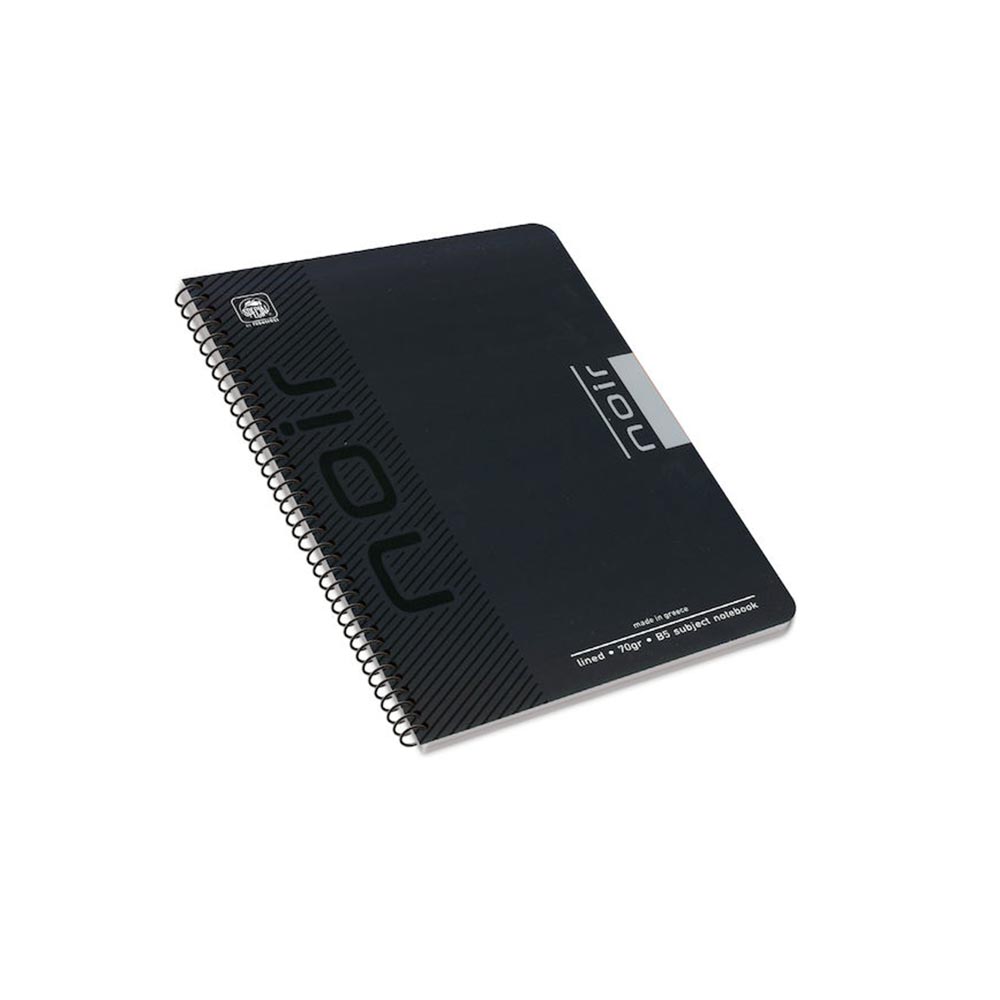 Τετράδιο Σπιράλ Ριγέ Β5 2Θ 60Φ Noir 4552-24 Typotrast - 102971