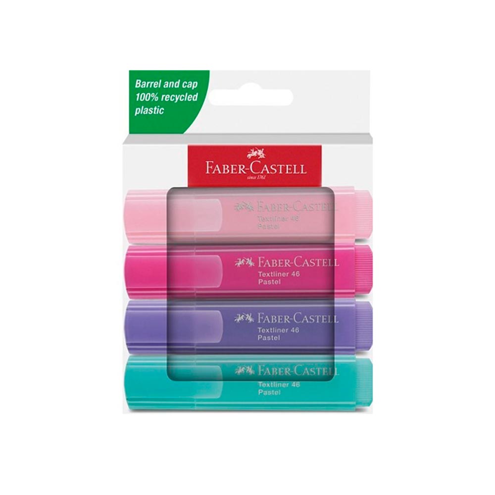 Σετ Μαρκαδόροι Υπογράμμισης Pastel 4τμχ 254654 Faber-Castell - 106235