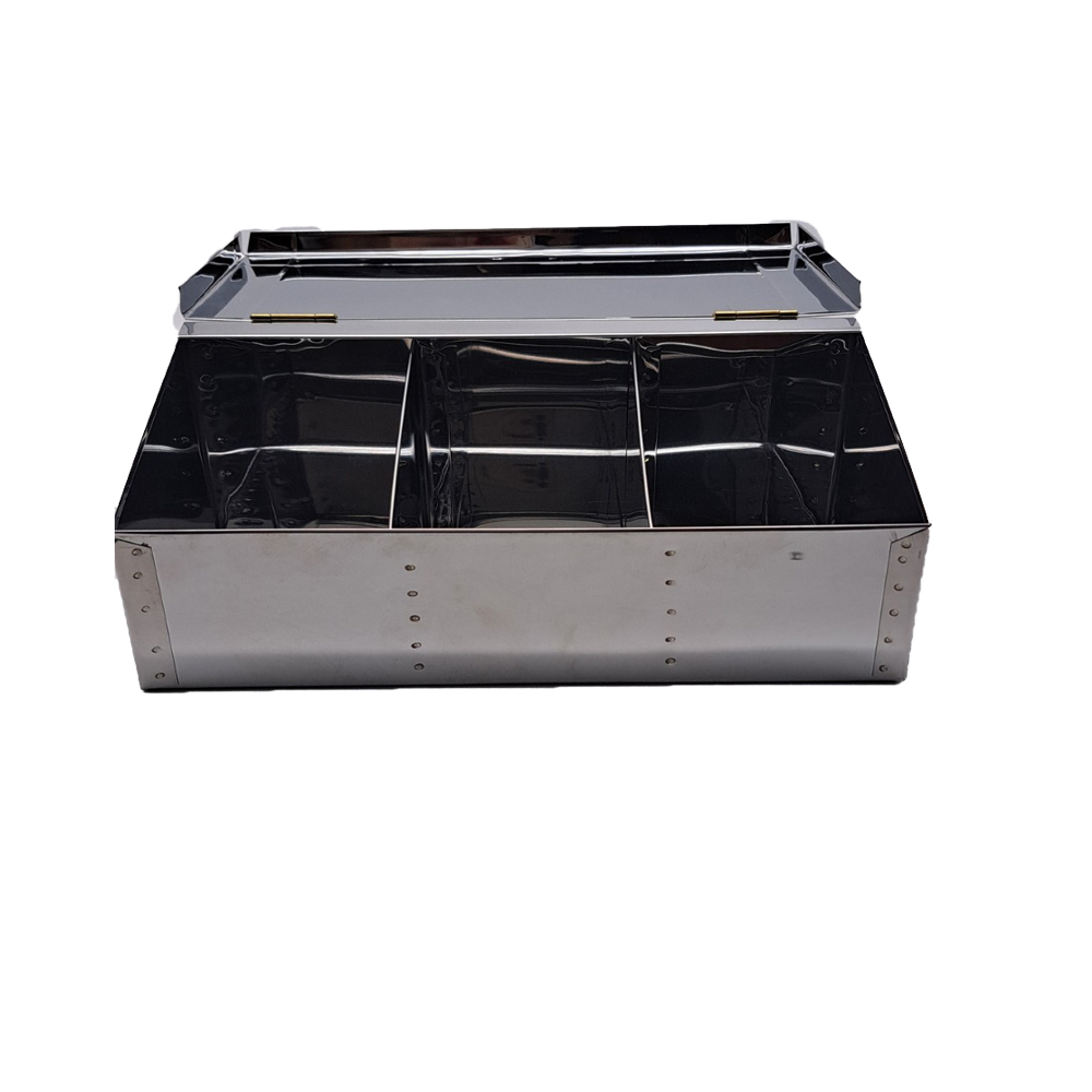 LARGE STAINLESS STEEL COFFEE BOX