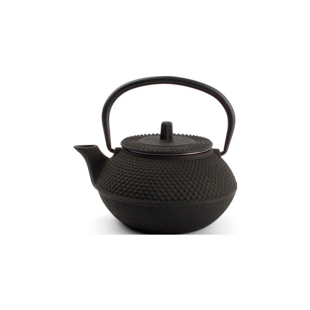 TEAPOT CAST IRON BLACK WITH STAINLESS STRAINER 400ml