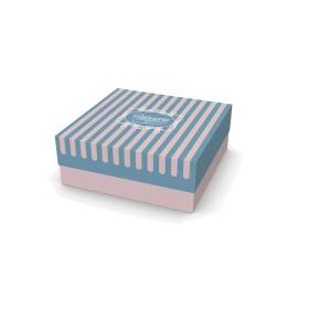 PASTRY BOX K10 "PATISSERIE" WITH ALUMINUM COATING 17x17x10cm 10Kg (~158pcs)