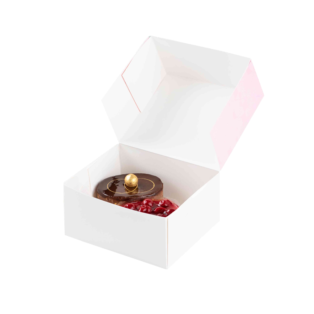 PASTRY BOX No4 "CAKE BOX" 16x14x8cm EASY OPEN 25pcs