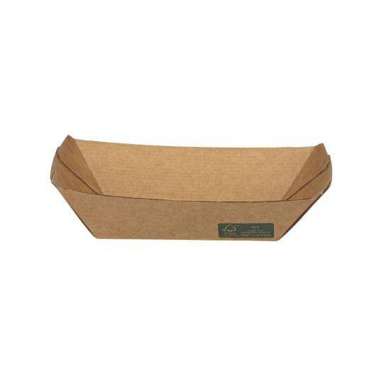KRAFT PAPER FOOD TRAY 13oz 10.6x6.8x4cm 100pcs