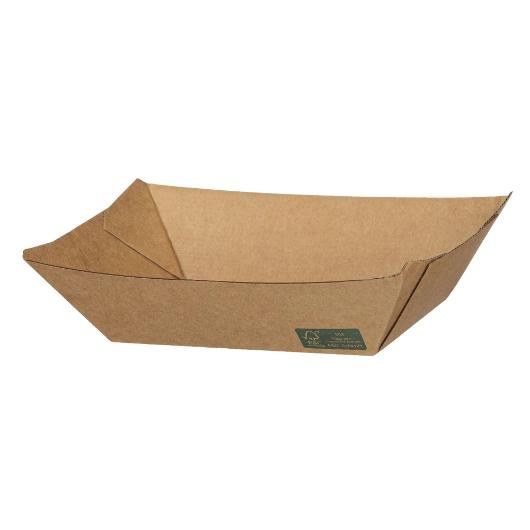 KRAFT PAPER FOOD TRAY 23oz 13.7x8.5x5.5cm 50pcs