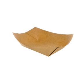 KRAFT FOOD TRAY #5 13.7X8.7X5.1cm BROWN 100pcs