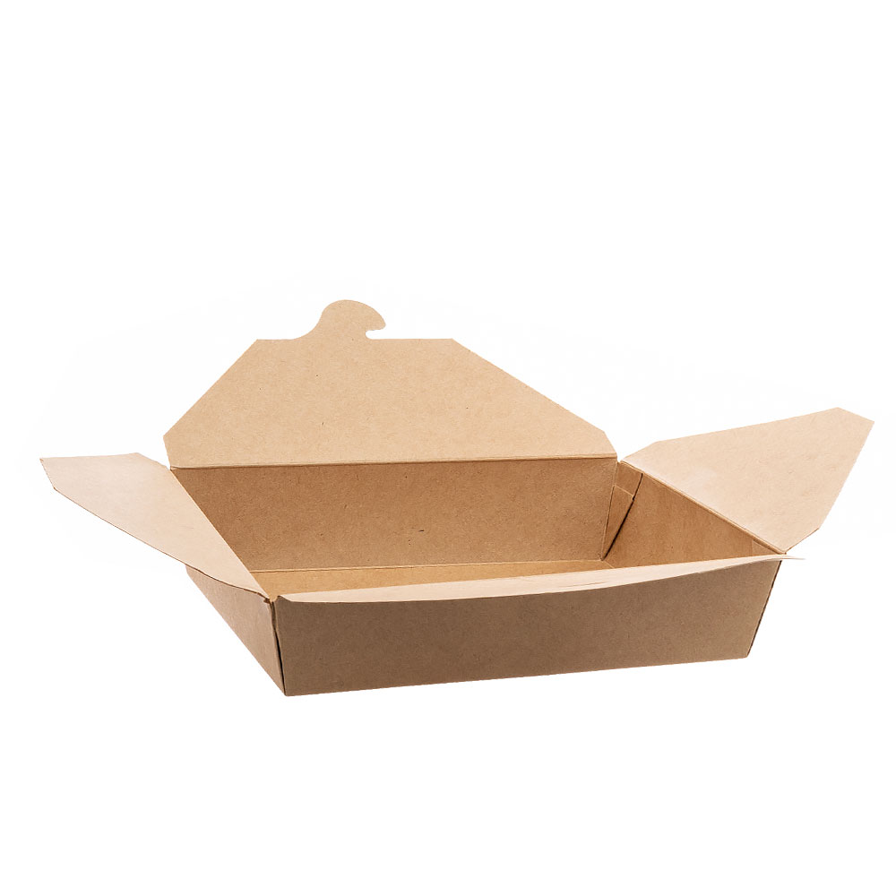 FOOD PACK PAPER DELI KRAFT #2 DELIVERY BROWN (1500ml) 19,5x14x4,8cm 50pcs