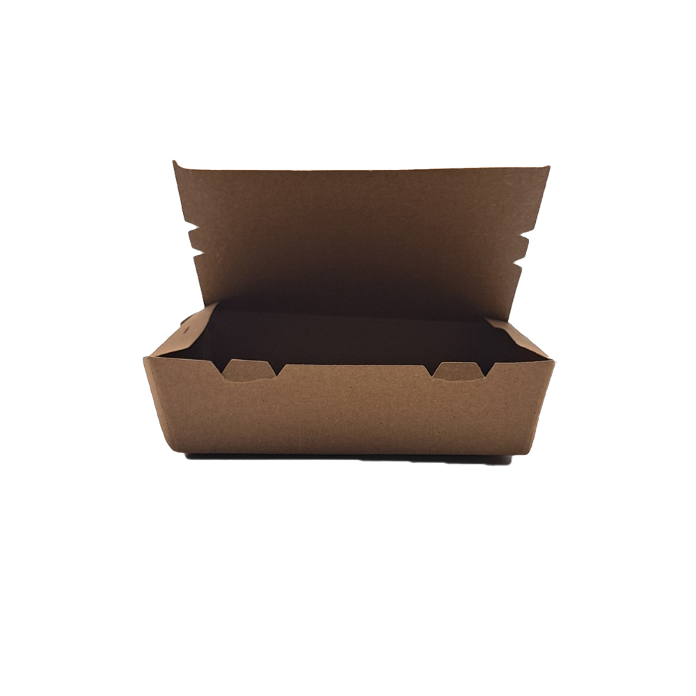 KRAFT PAPER FOOD BOX PARALLEL 900ml 50pcs