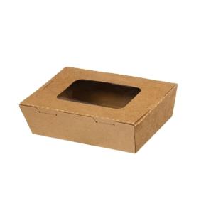 ΚΟΥΤΙ KRAFT ΦΑΓΗΤΟΥ ΜΕ PET ΦΙΛΜ ΠΑΡΑΘΥΡΟ 19,5x14x6,5cm (2100ml) 50ΤΕΜ