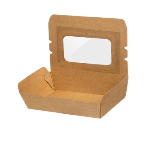ΚΟΥΤΙ KRAFT ΦΑΓΗΤΟΥ ΜΕ PET ΦΙΛΜ ΠΑΡΑΘΥΡΟ 19,5x14x6,5cm (2100ml) 50ΤΕΜ