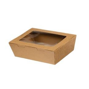 ΚΟΥΤΙ KRAFT ΣΑΛΑΤΑΣ ΜΕ PET ΦΙΛΜ ΠΑΡΑΘΥΡΑ (500ml) 13,5x8,5x3,9cm 50TEM