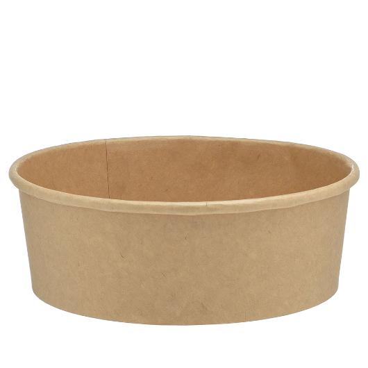 ROUND PAPER PACK KRAFT SALAD 1300ml D18.5x7cm 50pcs
