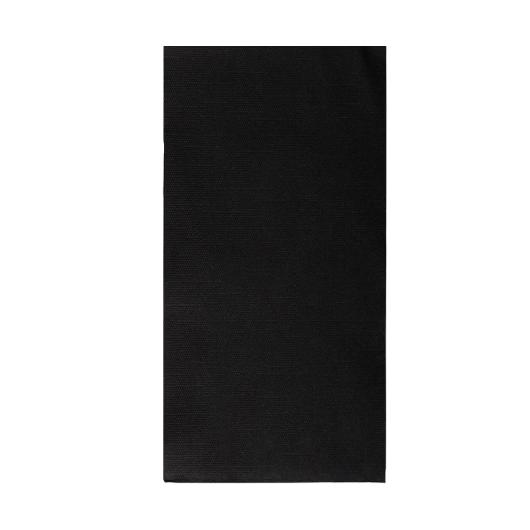 BLACK NAPKIN 40cm BOOK FOLD POINT TO POINT 75pcs