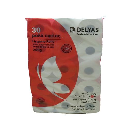 ΧΑΡΤΙ ΥΓΕΙΑΣ ΡΟΛΟ 2ΦΥΛΛΩΝ 200gr 30ΤΕΜ DELYAS