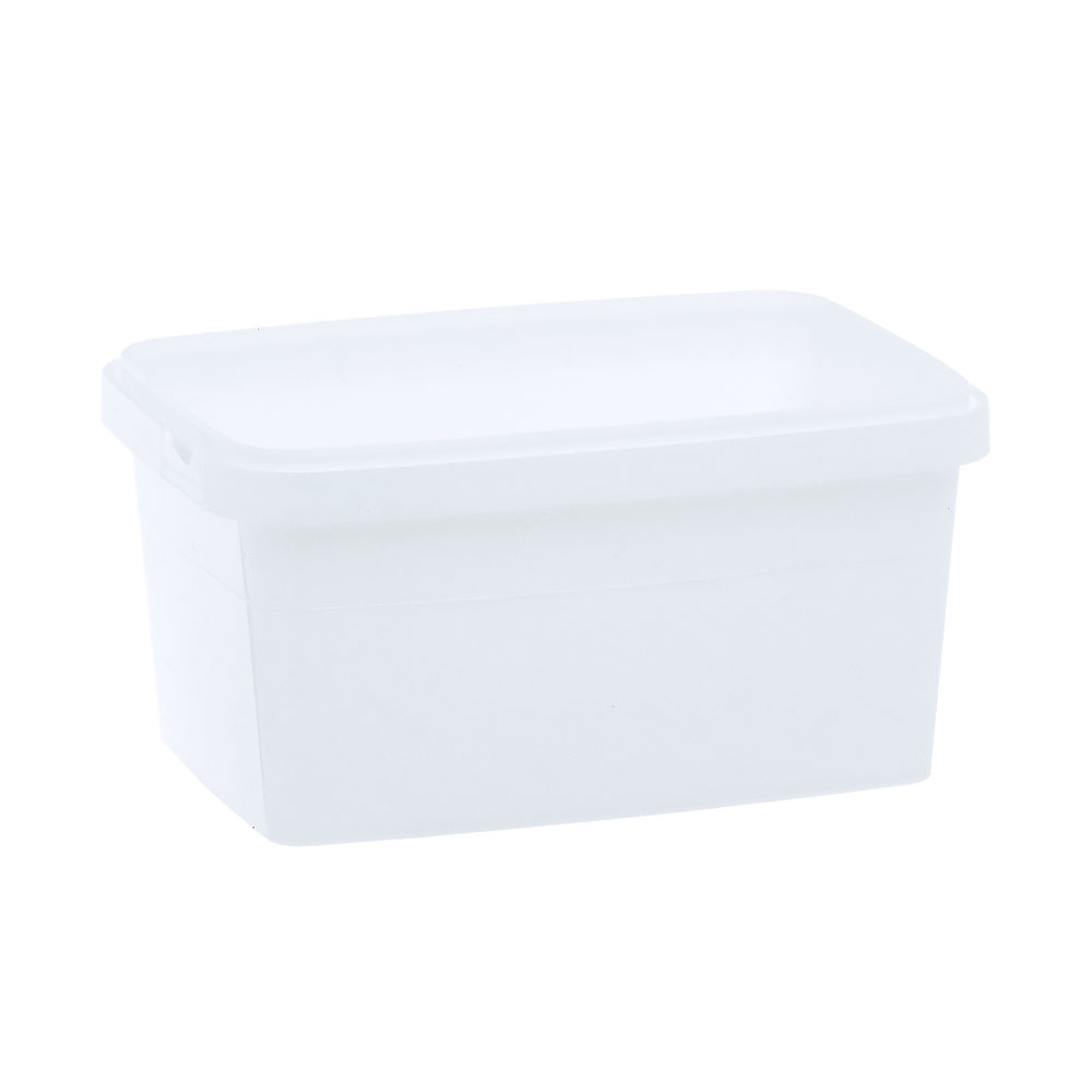 PLASTIC FOOD UTENSIL RECTANGULAR WHITE (PP) 135x95x65mm (600ml) 420pcs THRACE PLASTICS