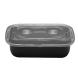 PP MICROWAVE CONTAINER PARAL/MO BLACK WITH TRANSPARENT LID 22x14x5cm (1250ml) 50 PCS-1