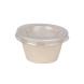 ROUND PET LID FOR 8oz SAUCE CONTAINER FROM SUGAR CANE 125TEM-2