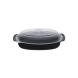 PP MICROWAVE CONTAINER OVAL BLACK 22x12x5.5cm (600ml) 50pcs-1
