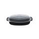 PP MICROWAVE CONTAINER OVAL BLACK 22x12x6.5cm (750ml) 50pcs-1