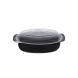 PP MICROWAVE CONTAINER OVAL BLACK 22x12x7.5cm (950ml) 50pcs-1