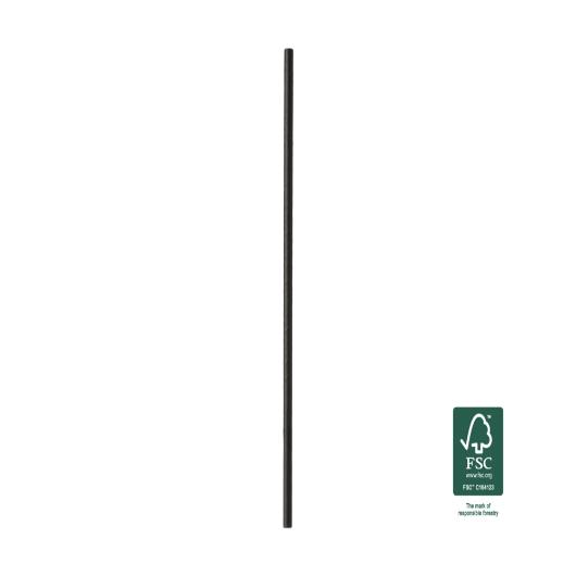 PAPER STRAWS BIO STRAIGHT BLACK WRAPPED 1/1 D4,2x190mm 500pcs