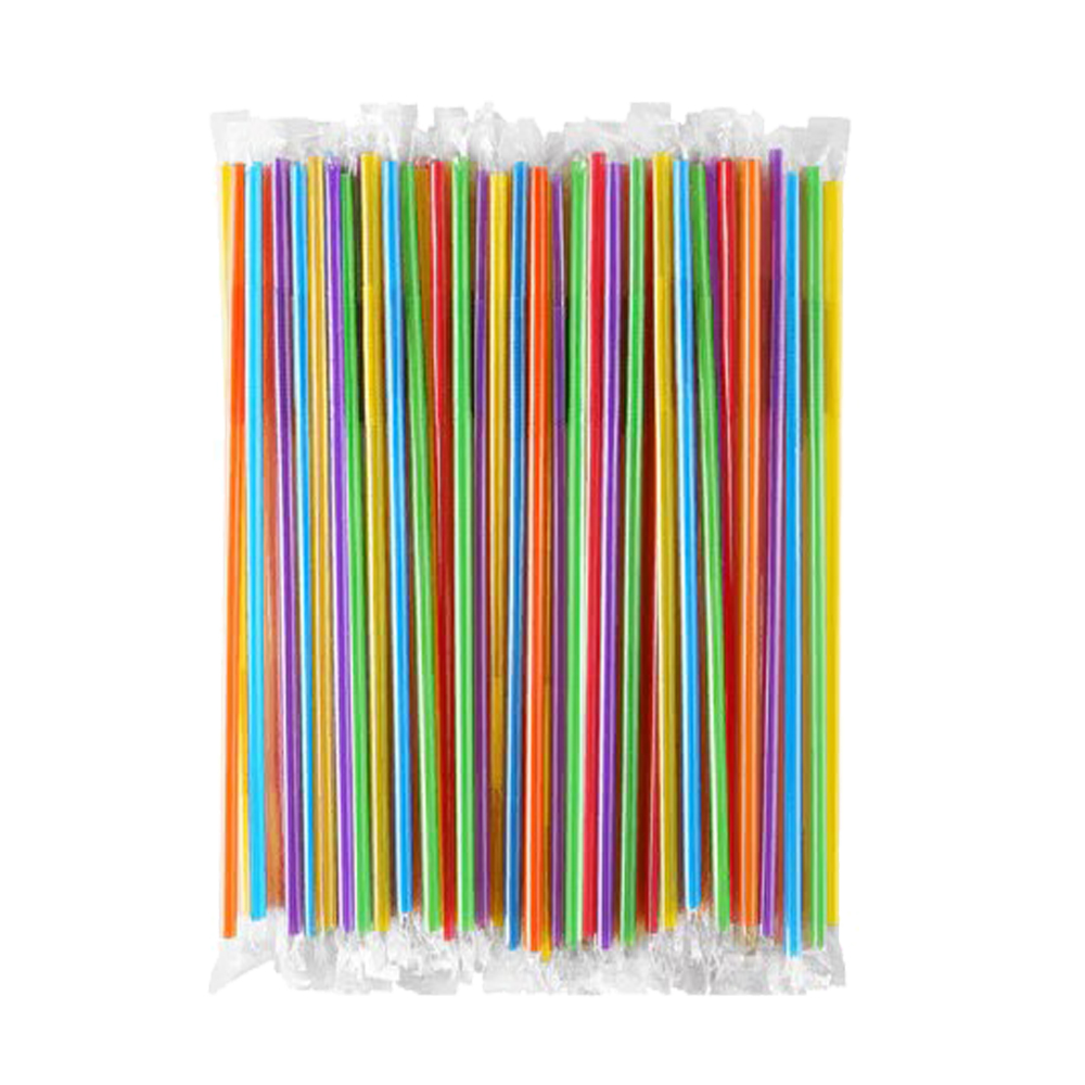 REUSABLE STRAIGHT STRAWS COLORFUL COATED 1/1 D8x210mm 500pcs