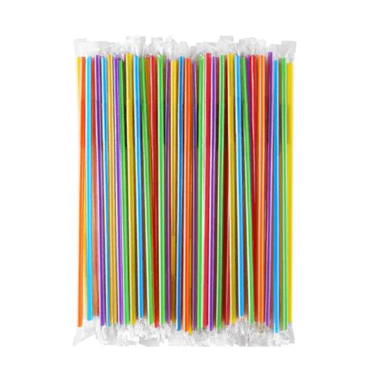 REUSABLE STRAIGHT STRAWS COLORFUL COATED 1/1 D8x210mm 500pcs