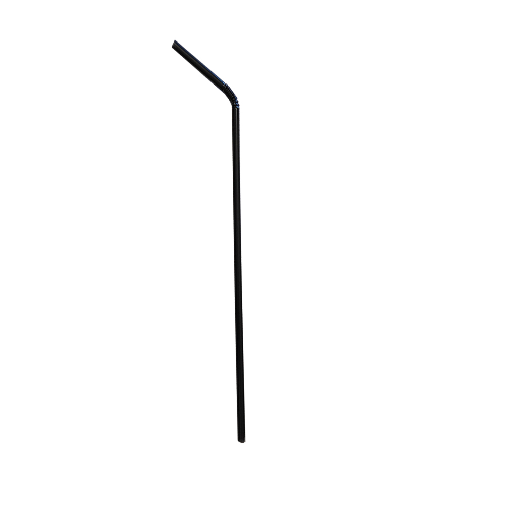 REUSABLE STRAWS FLEXIBLE BLACK COATED 1/1 D6x210mm 500pcs