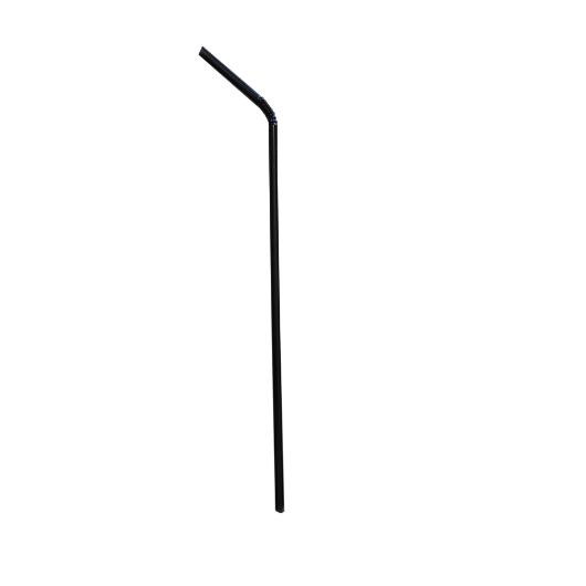 REUSABLE STRAWS FLEXIBLE BLACK COATED 1/1 D6x210mm 500pcs