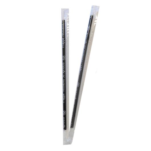 REUSABLE STRAWS FLEXIBLE BLACK COATED 1/1 D6x210mm 500pcs