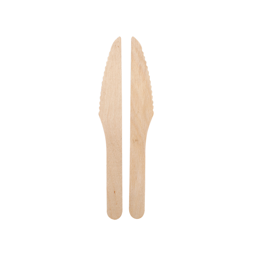 WOODEN KNIFE BIO 16cm 100pcs