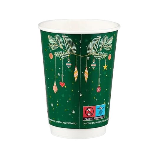 ΠΟΤΗΡΙ ΧΑΡΤΙΝΟ "MERRY CHRISTMAS" 16oz (DW) 25ΤΕΜ