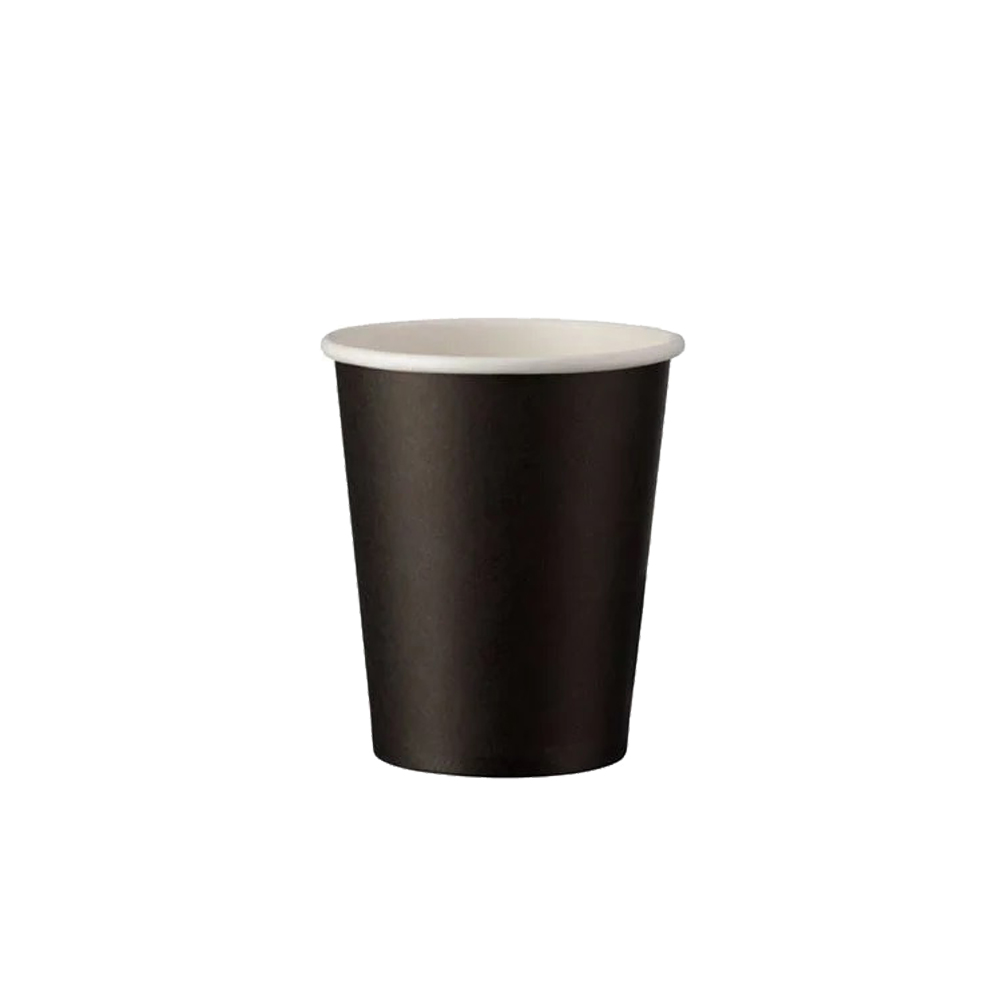 PAPER CUP BLACK 8oz (SW) 50PCS