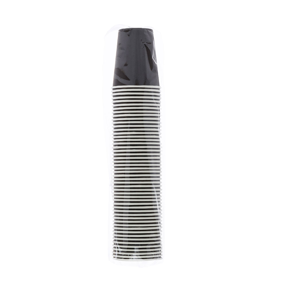 ΠΟΤΗΡΙ ΧΑΡΤΙΝΟ 8oz ΜΑΥΡΟ 50ΤΕΜ MONOTOIXO