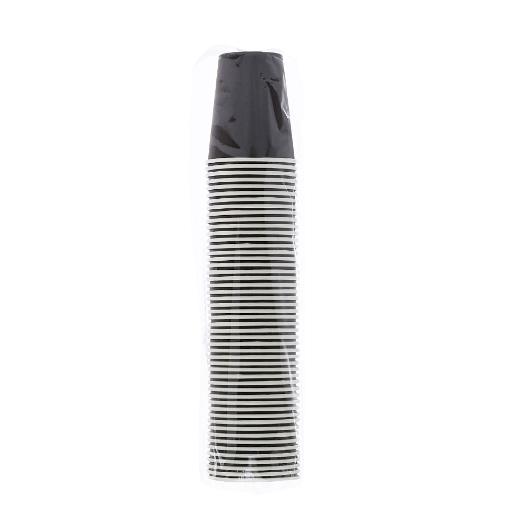 ΠΟΤΗΡΙ ΧΑΡΤΙΝΟ 8oz ΜΑΥΡΟ 50ΤΕΜ MONOTOIXO