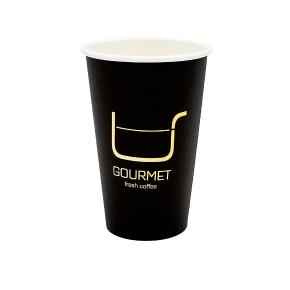 PAPER CUP "GOURMET" BLACK 16oz (SW) 50pcs