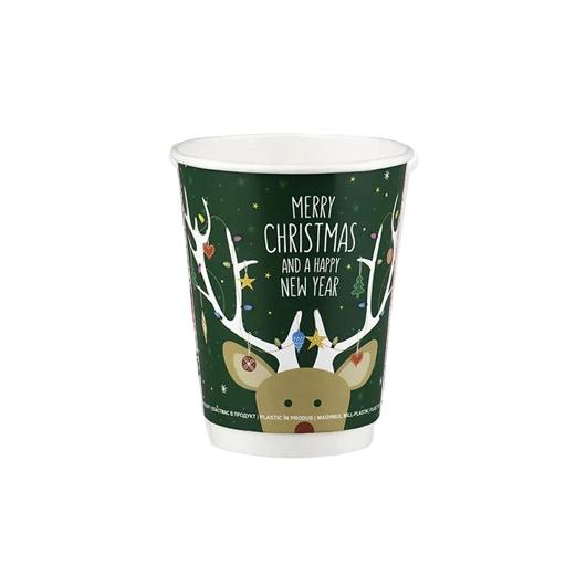PAPER CUP "MERRY CHRISTMAS" 14oz (DW) 25pcs