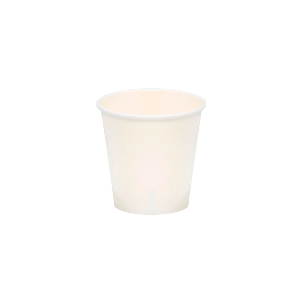 PAPER CUP 4oz WHITE SINGLE WALL 50PCS