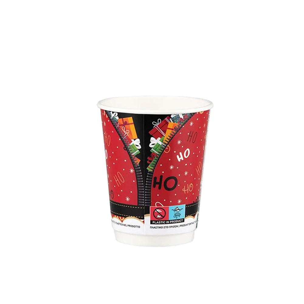 ΠΟΤΗΡΙ ΧΑΡΤΙΝΟ "MERRY CHRISTMAS" 8oz (DW) 25ΤΕΜ