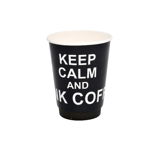 PAPER CUP "KEEP CALM- COFFEE" 14oz (DW) 25pcs
