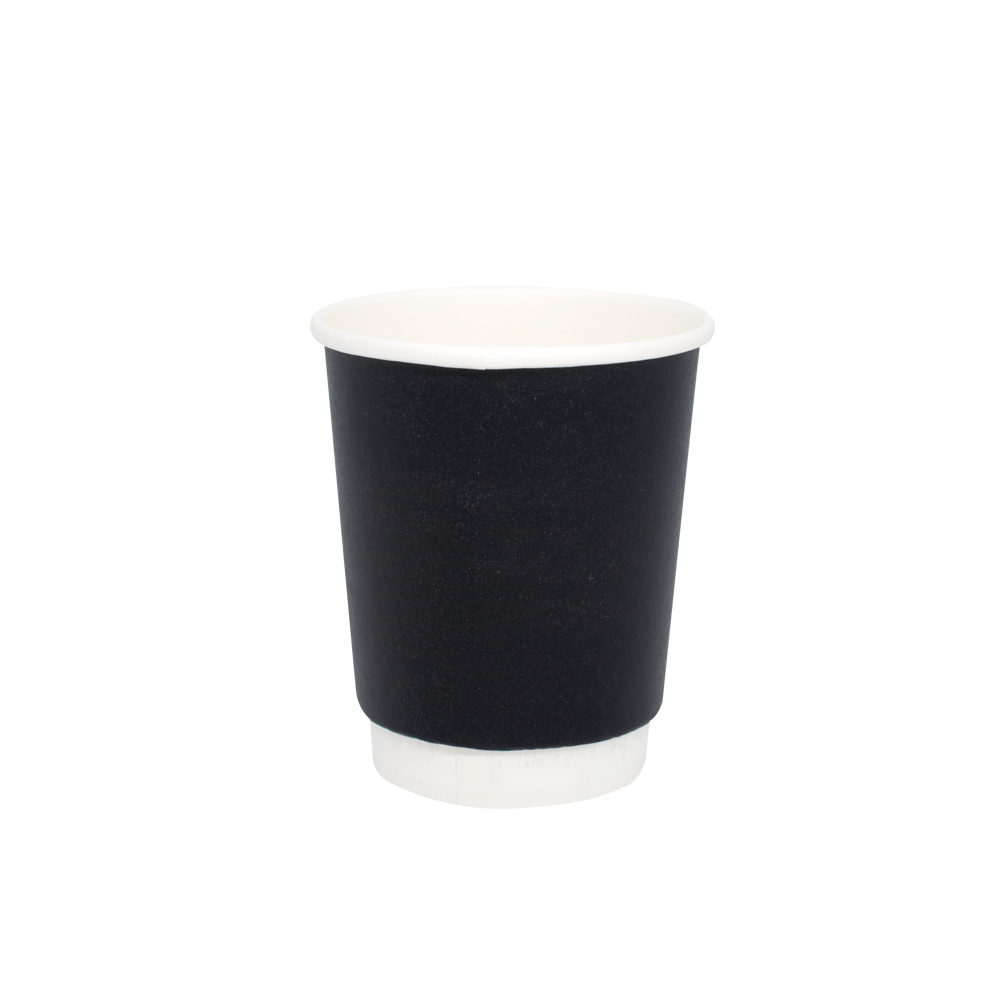PAPER CUP "BLACK" 8oz (DW) 25pcs