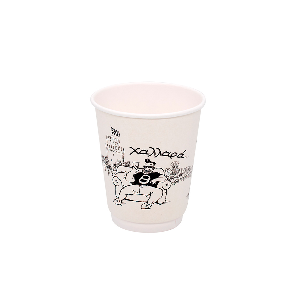 PAPER CUP "XALARA COFFEE HABITS" 8oz (DW) 18pcs