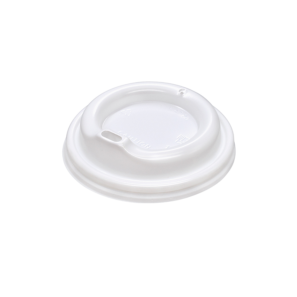 WHITE SIP LID TUBE FOR PAPER CUP 8oz 100pcs