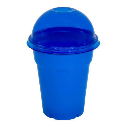 DOME LID BLUE FOR PLASTIC CUP 300-500ml 100pcs THRACE PLASTICS