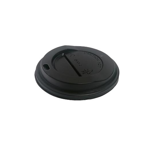 BLACK AMERICAN TYPE SIP LID FOR PAPER CUP 8oz 100pcs