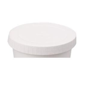 ΚΑΠΑΚΙ FLAT ΜΕ ΤΡΥΠΑ 90mm ΧΑΡΤΙΝΟ ΛΕΥΚΟ ΓΙΑ ΠΟΤΗΡΙ ΧΑΡΤΙΝΟ 14oz - 16oz 50ΤΕΜ